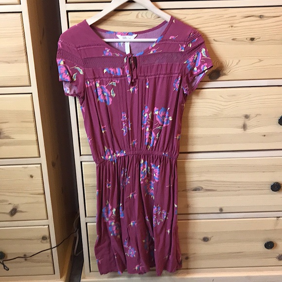 Matilda Jane Art Class Dress Floral Print Mauve Size Extra Small - Picture 2 of 9